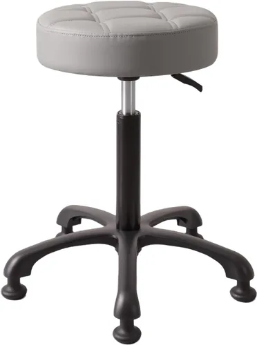 Miniatura 13 de Taburete ajustable resistente – Taburetes con ruedas giratorias de bloqueo – Taburetes giratorios sin respaldo para belleza, peluquería, spa, hogar