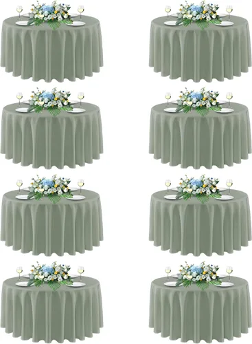 Miniatura 123 de sancua - Paquete de 2 manteles cuadrados de poliéster, de 54 x 54 pulgadas, resistentes a las manchas y a las arrugas, lavables, para mesas de Beige
