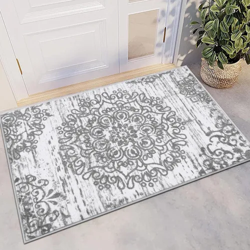 Miniatura 67 de HEBE Alfombra Pasillo 2'x10' Lavable Vintage Desgastada Alfombras de Área Antideslizante Alfombra de Lavandería Boho Alfombras de Piso para Pasillos