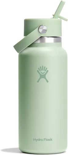 Miniatura 82 de Hydro Flask Botella de agua – Acero inoxidable aislado – Tapa flexible con popote de boca ancha, antiderrames, a prueba de fugas y recargable en 32