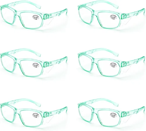 Miniatura 51 de ProtectX Elegantes gafas de seguridad antivaho y resistentes a los arañazos, gafas de protección UV, lentes de bloqueo de luz azul para hombres