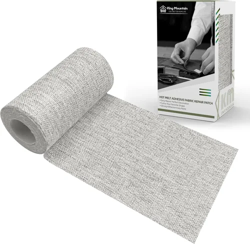 Miniatura 30 de KING MOUNTAIN Parche de lona para planchar, 3"×60", parche de reparación de tela de algodón 100% impermeable, utilizado para varios sofás, tiendas