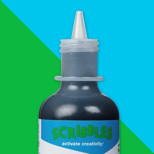 Miniatura 4 de Scribbles Pintura de tela 3D de 1 oz, color negro brillante