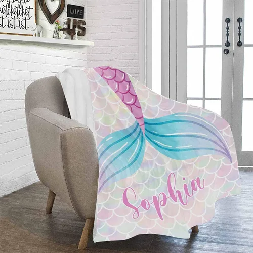 Miniatura 94 de Artsadd Manta de bebé personalizada para niños y niñas con nombre, manta personalizada con nombre de bebé con patrón de unicornio, manta