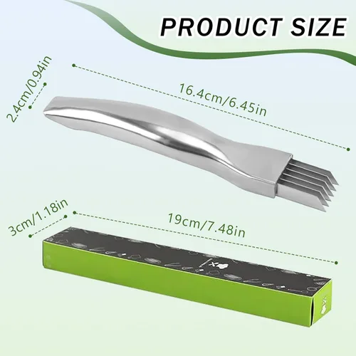 Miniatura 3 de Shred Silk The Knife, 2026 Nuevo cuchillo multifuncional de acero inoxidable picado de cebolla verde, herramienta de rebanar de cocina para 3