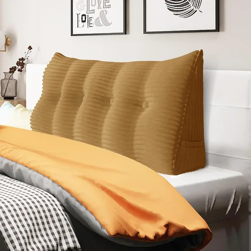 Miniatura 27 de Almohada de cuña gruesa de 14 libras tamaño King para cabecero, posicionador de cuerpo, almohada de lectura triangular para sentarse en la cama