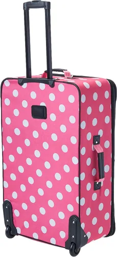 Miniatura 2 de Rockland Vara Softside - Juego de equipaje vertical de 3 piezas, Rosado con puntos, Vara Softside - Juego de equipaje vertical de 3 piezas