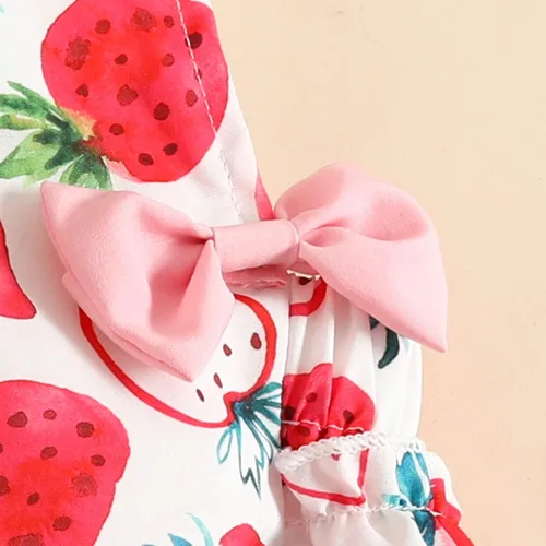 Miniatura 48 de IMEKIS Conjunto de ropa para bebé niña de primer cumpleaños con diadema de verano para sesión de fotos