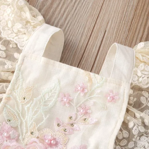 Miniatura 55 de IDOPIP Conjunto de ropa de 1er cumpleaños para niñas con estampado floral, estilo bohemio, con encaje, tutú y diadema de princesa