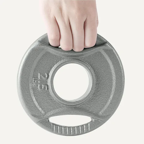 Miniatura 3 de Amazon Basics 2-Inch Olympic Grip Weight Plates, Cast Iron, for Powerlifting, CrossFit & Strength Training