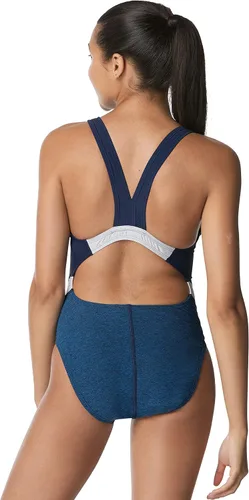 Miniatura 4 de Speedo Creora Highclo Quantum Splice - Traje de baño de una pieza para mujer de corte alto sólido.