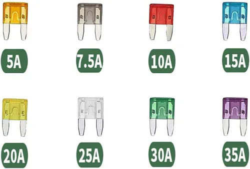 Miniatura 7 de Paquete de 2 adaptadores de fusible para agregar un circuito para mini-cuchilla + 8 fusibles mini (5A, 7.5A, 10A, 15A)