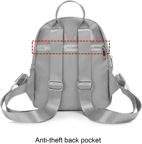 Miniatura 5 de Etercycle Mini mochila monedero para mujer, mochila pequeña, bolsa de hombro para viajes, Gris, Moda