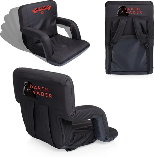 Miniatura 5 de Asiento de estadio reclinable portátil Ventura, de Picnic Time (Star Wars Darth Vader - Negro)