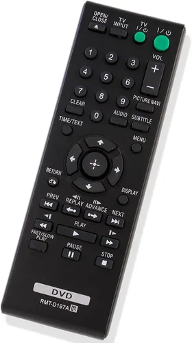 RMT-D197A Mando a distancia de repuesto apto para reproductor de DVD Sony DVP-SR510H DVP-SR210P DVP-SR510 DVP-SR210 DVP-SR201P DVP-SR405P RMTD197A