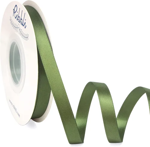 Miniatura 60 de Ribbli - Cinta de satén de doble cara dorada, 1 pulgada x 25 yardas, uso para ramo de lazos, envoltura de regalos, decoración de boda Dorado