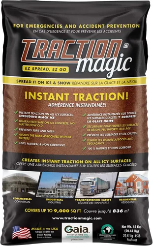 Miniatura 10 de Ice Traction – Fast-Acting Traction Granules for Snow & Black Ice Pet & Kid Safe Non-Corrosive, Chloride-Free Safe for Concrete, Decks & Metal