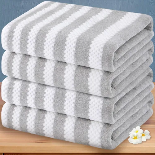 Miniatura 14 de Paños de lavado de algodón para ducha (6 piezas, 13 x 13 pulgadas), de secado rápido, gruesos, absorbentes, toallas faciales suaves para baño, juego