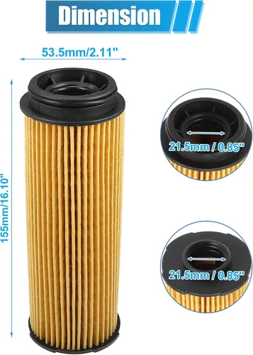 Miniatura 5 de X AUTOHAUX 6 piezas de repuesto de filtro de aceite de motor 11-42-7-826-799 Filtro de combustible de aceite para BMW 740i Base 3.0L L6 - Gasolina