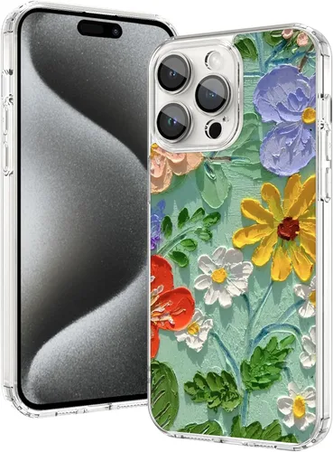 Miniatura 33 de OOK Magnetic for iPhone 17 Case Clear Pretty Flower Girls Women [Not Yellowing][Screen Protector] [ MagSafe Compatible] with Full Camera Lens