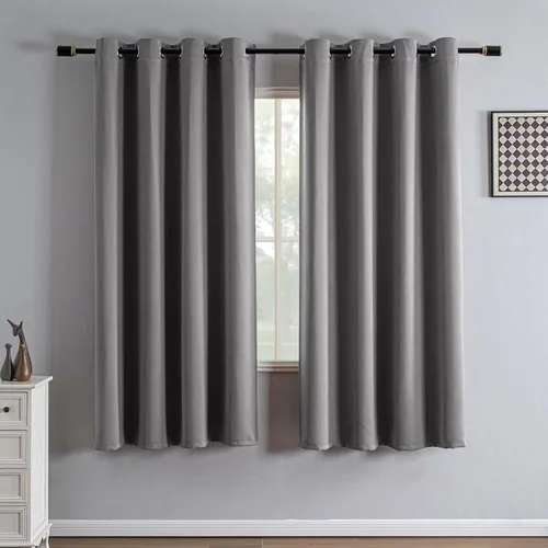 Miniatura 85 de IGEMAEVE Cortinas 100% opacas de 108 pulgadas de largo para dormitorio, juego de 2 paneles de cortinas opacas con bolsillo para barra y pestaña