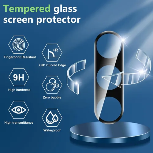 Miniatura 2 de Protector de lente de cámara para Samsung Galaxy A56, [antiarañazos] [fácil de instalar], alta definición, anti huellas dactilares, película