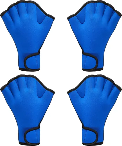 Miniatura 9 de Sumind 2 pares de guantes de natación de neopreno para entrenamiento acuático, guantes de neopreno, para fitness, aeróbicos acuáticos, entrenamiento