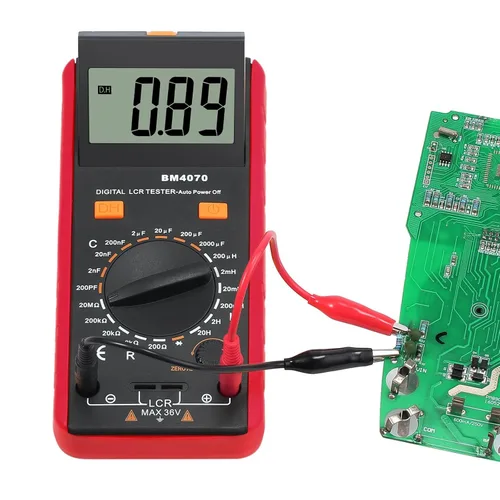 Miniatura 6 de CAMWAY LCR Medidor LCD Capacitancia Inductancia Probador Medidor de medición Autodescarga pF nF μF con pantalla de sobrerango