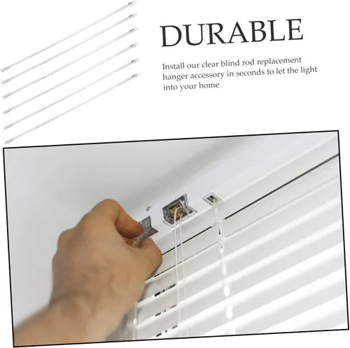 Miniatura 4 de Healeved Paquete de 6 varillas de acrílico para barras de ventana, barras verticales, persianas verticales transparentes, accesorios