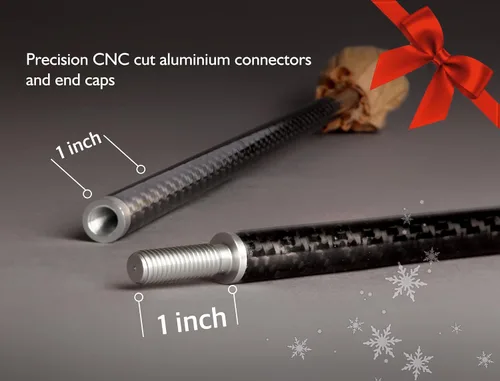 Miniatura 2 de 48'' Carbon Fiber Mahl Stick- 3 veces más ligero que la mayoría de los palitos mahl de aluminio. Garantía de 7 años incluida (3 piezas LARGO 48'')