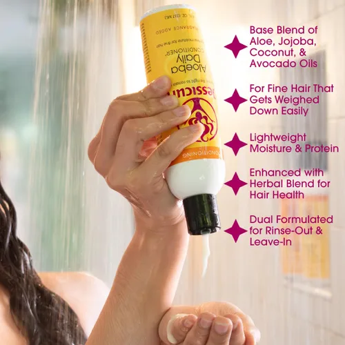 Miniatura 2 de Jessicurl, Aloeba - Acondicionador diario para cabello rizado, lavanda cítrica, 2 onzas líquidas, acondicionador sin enjuague y desenredante