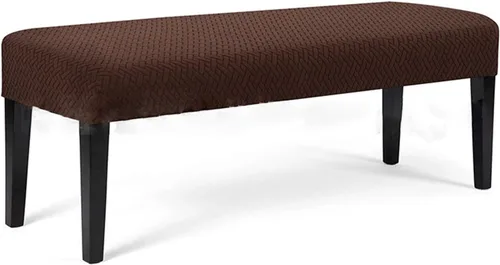 Miniatura 33 de Fundas de banco rectangulares, funda extraíble para silla de comedor, ajuste suave, universal, elásticas, antipolvo, lavable, protector de asiento