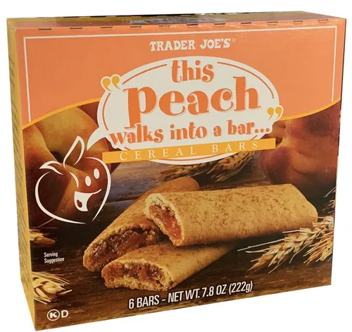 Trader Joes Barras de cereales de melocotón, este melocotón entra en una barra, 7.8 onzas (7.83 oz)