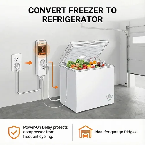 Miniatura 7 de Controlador digital de temperatura, termostato de reptil de sonda doble, salida controlada para tapete térmico de terrario, almohadilla