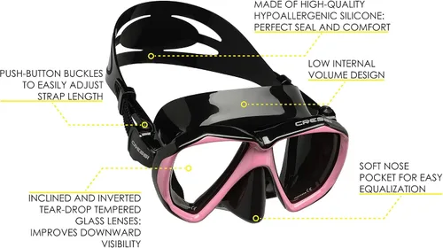 Miniatura 2 de Cressi Adult Snorkeling Kit: Mask + Snorkel, Dual Lens Mask Made of Soft Silicone: Perfect Seal Ranger & Tao