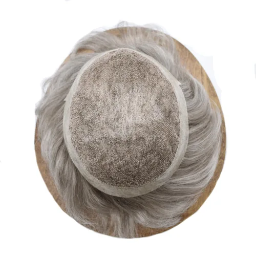 Miniatura 193 de Sistema de reemplazo de cabello de encaje francés para hombre, piezas de cabello de aspecto natural, encaje frontal, negro, marrón, rubio, gris