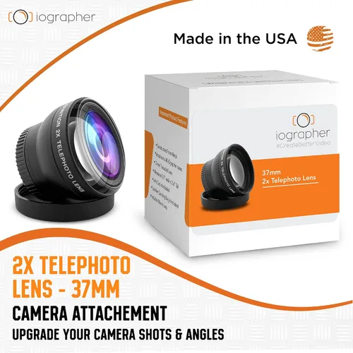 Miniatura 2 de iOgrapher Lente de zoom de teleobjetivo 2X de 1.457 in, accesorios de fijación de lente para smartphone y tableta, actualización a cámara
