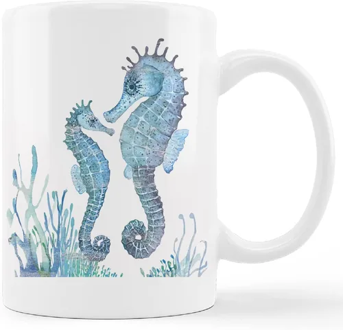 Miniatura 9 de kunlisa Taza de cerámica de medusas de acuarela, taza de cerámica para parejas de medusas de vida marina, taza de té con leche de 11 onzas, regalos