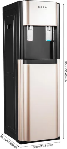 Miniatura 8 de Dispensador de enfriador de agua de carga inferior para botellas de 5 galones, enfriador de agua de acero inoxidable con 2 ajustes de temperatura