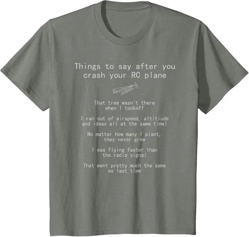 Miniatura 80 de Cosas que decir cuando te estrellas con tu camiseta RC Plane hobby