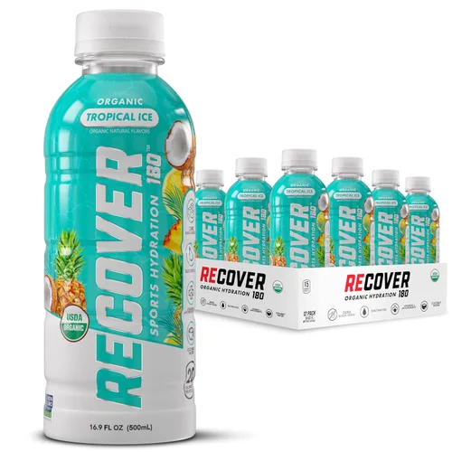 Miniatura 16 de RECOVER 180 Bebida de hidratación deportiva orgánica, sin azúcar añadido, bebida deportiva de 20 calorías, sabores orgánicos con vitaminas