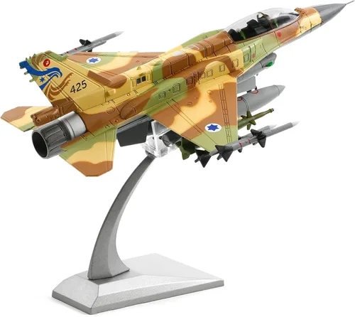 Miniatura 10 de NUOTIE 1/100 F-16C Fighting Falcon Fighter Model Metal DieCast Aircraft Jet Kit Modelo de Avión de Combate Avión de Caza Militar para Colección