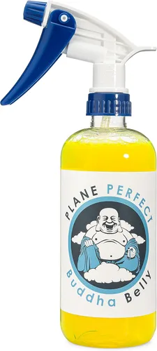 Plane Perfect Buddha - Limpiador de aceite y grasa para vientre, espray desengrasante cítrico de grado aeronáutico resistente, limpiador