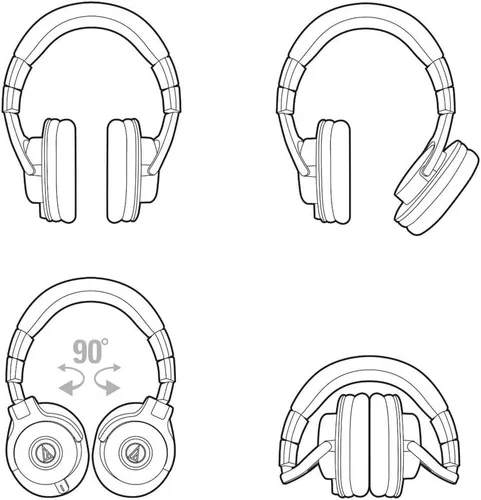 Miniatura 9 de Audio-Technica ATH-M40x - Auriculares profesionales para monitor de estudio, color negro, con ingeniería de vanguardia, copas auriculares giratorias