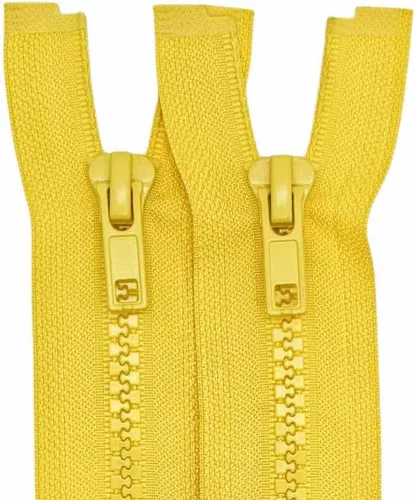 Miniatura 8 de MebuZip 2 cremalleras separadoras #5 de 9 pulgadas de plástico moldeado de resina, cremalleras a granel para coser abrigos, chaquetas y ropa (negro)