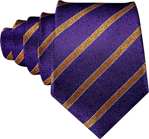 Miniatura 209 de Barry.Wang Juego de corbatas para hombre, corbata de seda a rayas, tejido a cuadros, gemelos formales, negocios, boda