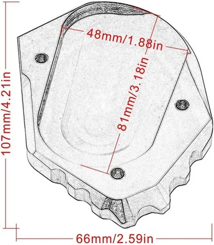 Miniatura 2 de Soporte lateral de placa ampliadora de soporte lateral de motocicleta para B&MW R 1200 1250 para GS R1200GS para LC para A&dv R1250GS para A
