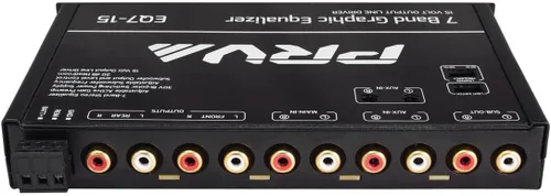 Miniatura 7 de PRV AUDIO EQ7-15 Ecualizador gráfico de 7 bandas Salida de nivel de línea RCA de 15 voltios con atenuador y control de nivel de subwoofer para audio