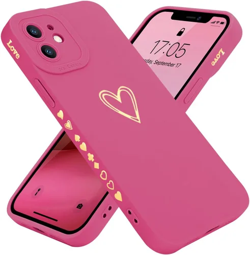 Miniatura 11 de Teageo Funda compatible con iPhone 12 Pro Max de 6.7 pulgadas para mujeres y niñas, bonito corazón de lujo