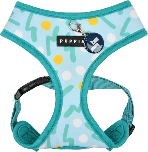 Puppia Arnés para perro sobre la cabeza de moda de primavera y verano, Aqua_Fete, talla L